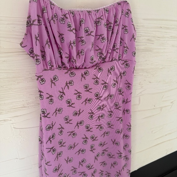 🌸 Forever 21 Pink Floral Dress L | Milkmaid Bust Summer Date Style - Picture 4 of 7